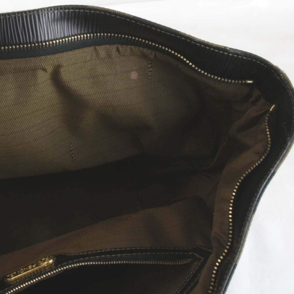 FENDI Pequin Boat-Shaped Tote Bag, Canvas, Brown, Women's - Picture 10 of 13